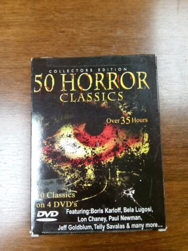 50 Horror Movie Classics 4 2 Sided Dvd Collector`s Edition Ebay