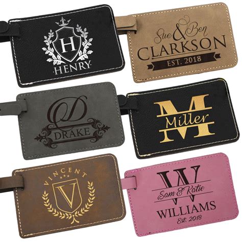 Custom Luggage Tag Personalized Leather Luggage Tag Luggage Tags