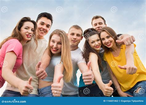 Group Of Happy Young People Laughing Stock Photo Image Of Male