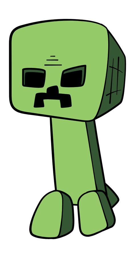 Minecraft Cartoon Creeper Sticker | Minecraft drawings, Minecraft anime, Minecraft tattoo