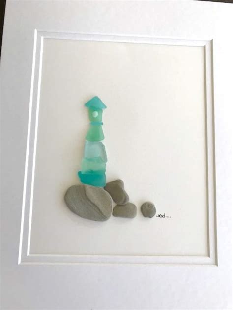 Recycled Glass And River Rock Art Etsy