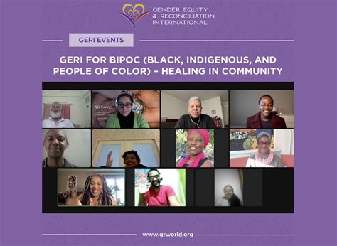 Gender Equity Reconciliation International Geri Bipoc Black