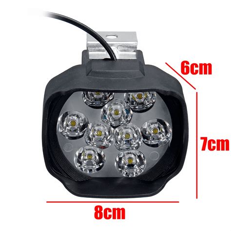 New 60W 6000LM Motorcycle LED Headlights Spotlight White Driving