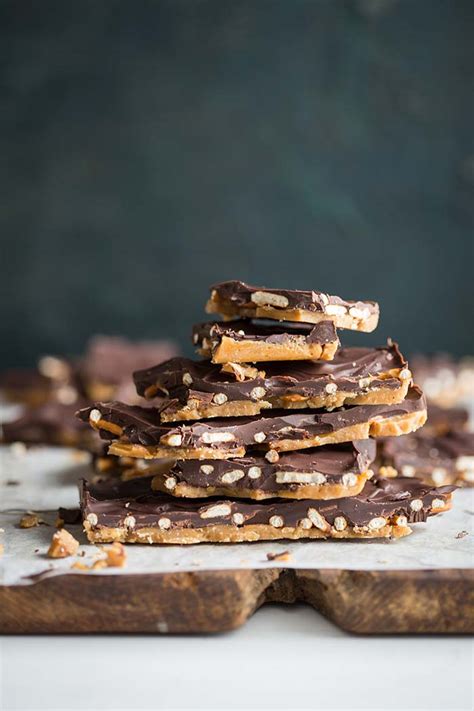 Toffee Salted Pretzel Chocolate Bark Recipe Drizzle And Dip