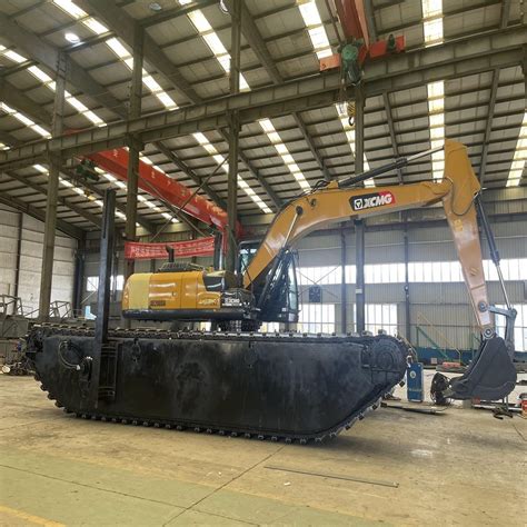 T Customized Wetland Amphibious Mini Excavator With Pontoon