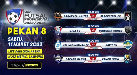 Link Live Streaming Liga Futsal Profesional Laga Seru Sadakata