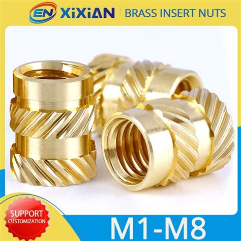 HOT M1 M1 4 M1 6 M1 7 M2 M2 5 M3 M4 M5 M6 M8ทองเหลองใส Nut Hot Melt Knurled ดายความรอนฉด
