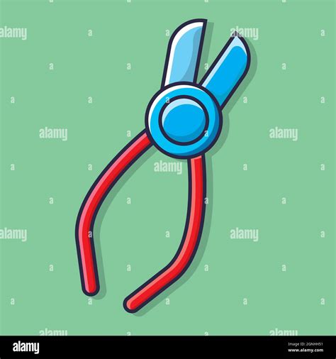 Cut Pliers Isolated Cartoon Vector Illustration In Flat Style Stock