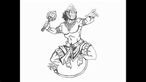 Hanuman Drawing At Paintingvalley Explore Collection Of Hanuman