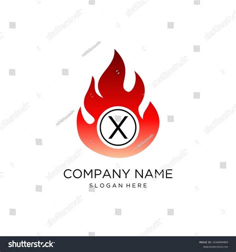 Initial Letter X Logo Design Fire Stock Vector (Royalty Free ...