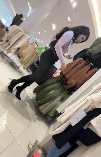 Slut Wearing Super Tight Leather Leggings To Show Off Her Perfect Ass