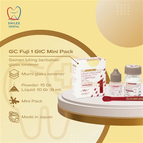 Jual GC Fuji 1 GIC Mini Pack Luting Lining Cement Radiopaque Self