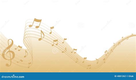 Gold Sheet Music Page Border Stock Vector - Illustration of design ...