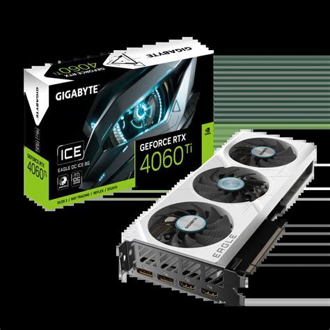 秀津電腦資訊技嘉 Rtx4060ti Eagle Oc Ice 8g 冰魄白2550mhz27cm三風扇註五年 顯示卡