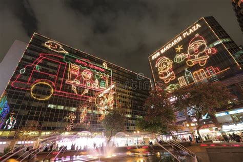 A Christmas Lighting At TST Hong Kong Editorial Stock Photo Image Of