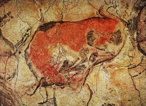 Wounded Bison, Cave Painting (Prehistoric), Altamira, Spain | Cave ...