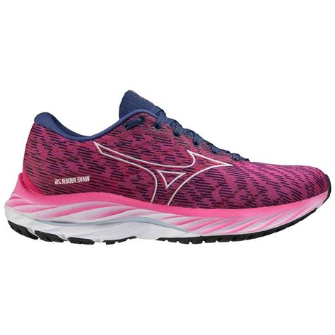 Mizuno WAVE RIDER 26 (W) Кроссовки беговые женские Розовый/Темно-синий ...