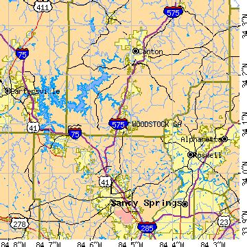 Woodstock, Georgia (GA) ~ population data, races, housing & economy