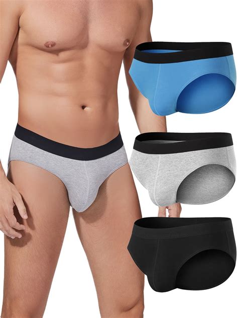Youjiou Men S Cotton Briefs Underwear Stretch Low Rise Bikini Brief Underpants Pack Size S