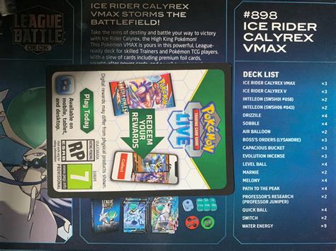 Ice Rider Calyrex Vmax League Battle Deck Ptcgo Code Pokemon Online