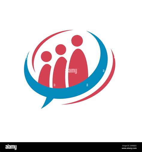 Abstract Connected Unity People Community Logo Design Vector