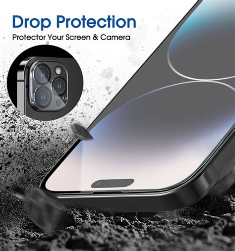 AmFilm OneTouch Screen Protector Camera Protector For IPhone 14 Pro