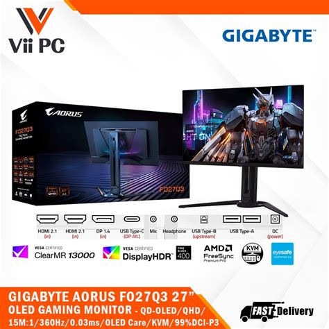 Gigabyte Aorus Fo Q Oled X Qhd Hz Ms Gtg