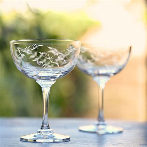 The Vintage List Ferns A Pair Of Champagne Saucers In 2020