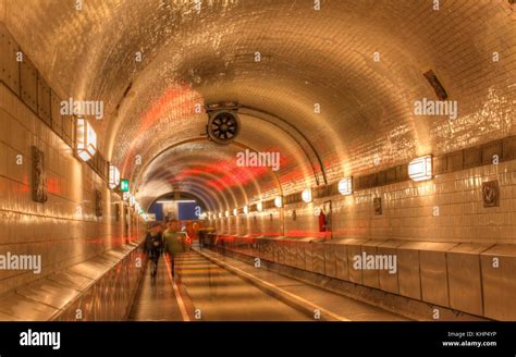 Old Elbtunnel Tunnel Hamburg Germany Europe I Alter Elbtunnel