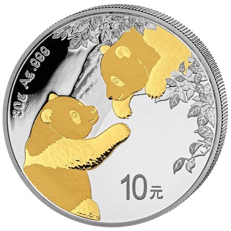 Monedas De Plata China Moneda De Plata Panda Dorado G