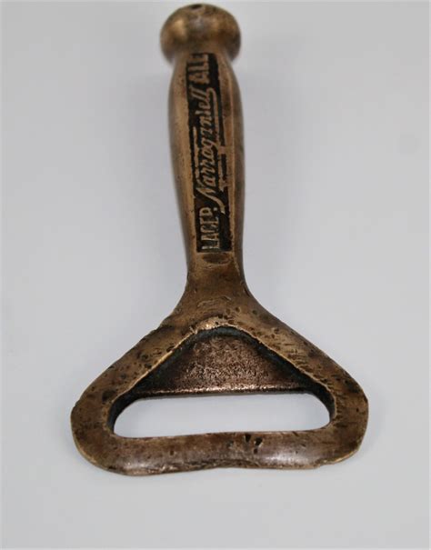 1920s Narragansett Brewing Company Brass Bottle Opener Breweriana