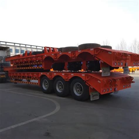 3 Axles Tri Axle 50 60 Ton Lowboy Lowbed Price Semi Truck Trailer 12