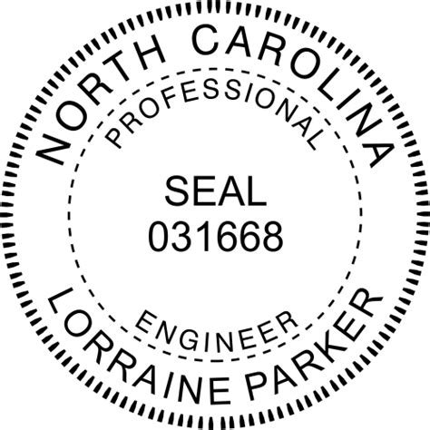 NORTH CAROLINA Trodat Self Inking Professional Engineer Stamp Winmark