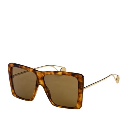 Gucci Brown Havana Square Sunglasses Optika Zeiss