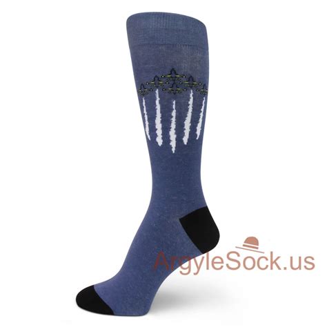 Cerulean Blue Gray Grey Navy Blue Argyle Socks For Groomsman And For Men