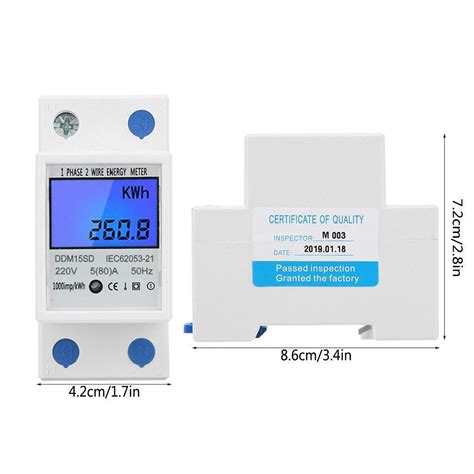 DDM15SD 5 80A 230V LCD Digital Single Phase Energy Ubuy India