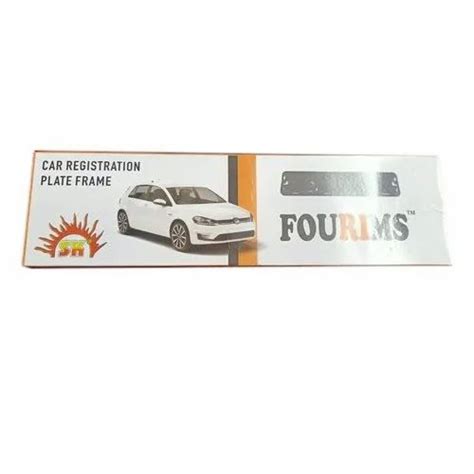 Sk White Fourims Car Registration Plate Frame At Rs Set In New Delhi