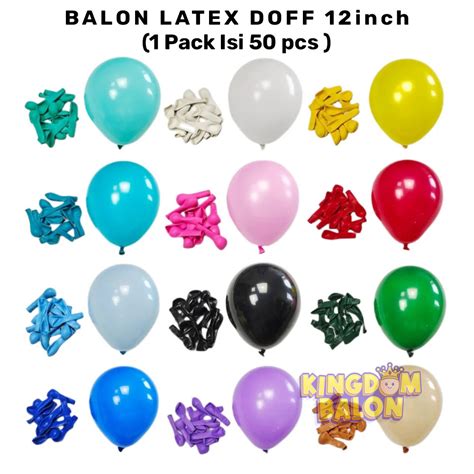 Jual Balon Latex Doff 1 PACK Balon Per Pack Doff Balon Karet Polos