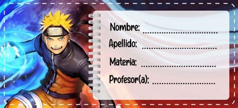 Etiquetas Escolares De Naruto