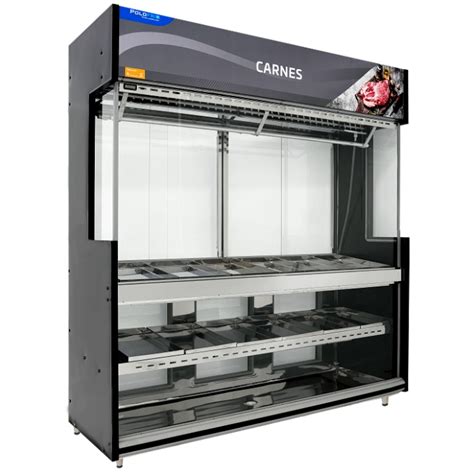 Vitrine Expositora Açougue 2 00 New Premium Vidro Reto 2 Placas Frias