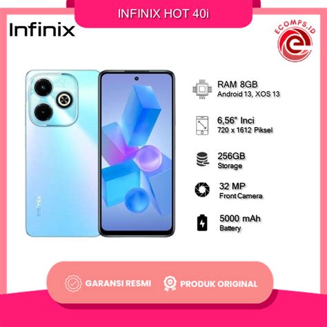 Jual Handphone Infinix HOT 40i RAM 8GB 256GB Garansi Resmi Shopee Indonesia