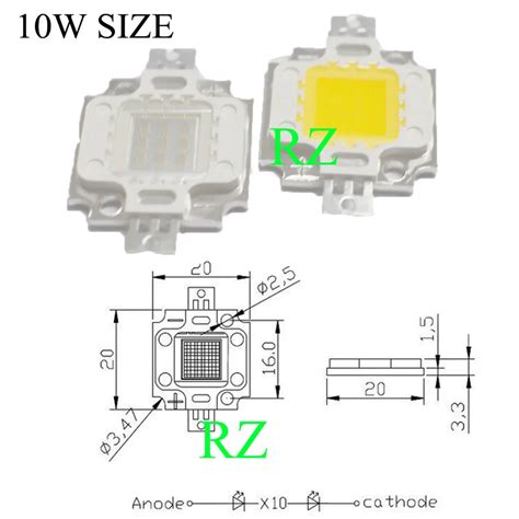 Sztuk Wysokiej Mocy Led Chip W Led W Naturalne Fajne Ciep E