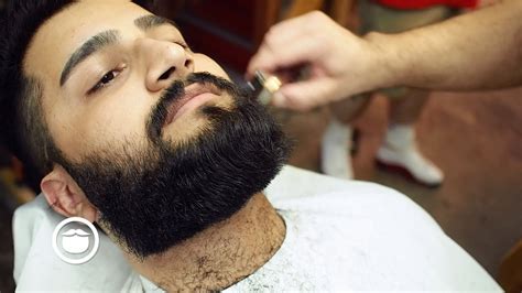 Square Beard Trim At The Barbershop Youtube