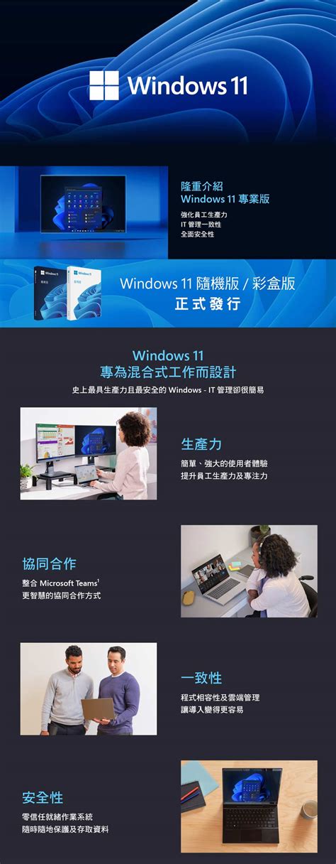 Microsoft 微軟 Windows 11 專業中文版 完整盒裝版 Pchome 24h購物