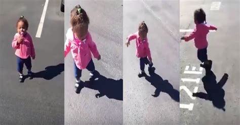 Give Her A Hug Adorable Tot Terrified Of Her Own Shadow News With