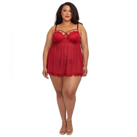 Dreamgirl Intimates Sleepwear Lingerie Two Piece Babydoll Set Poshmark