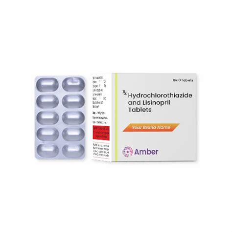 12 5 Mg Hydrochlorothiazide And Lisinopril Tablet Packaging Type Box