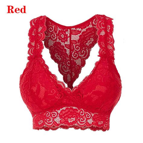 Womens Lingerie Lace Flowers Bralette Bralet Bra Push Up Vest Tank Cami