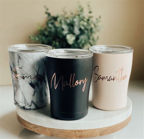 Personalized Coffee Mug Custom Tumbler Fits In Cupholder Closure Lid