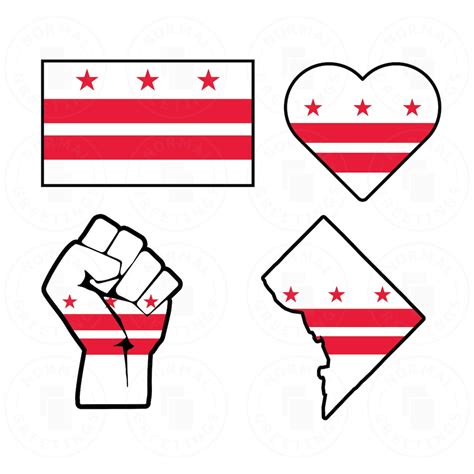 Washington D.C. Flag SVG PNG Bundle DC City Flag D.c. Pride Cricut Cut ...